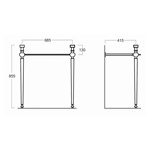 SIMAS Arcade Консоль c белой раковиной 90см, цвет консоли cromo.- фото2