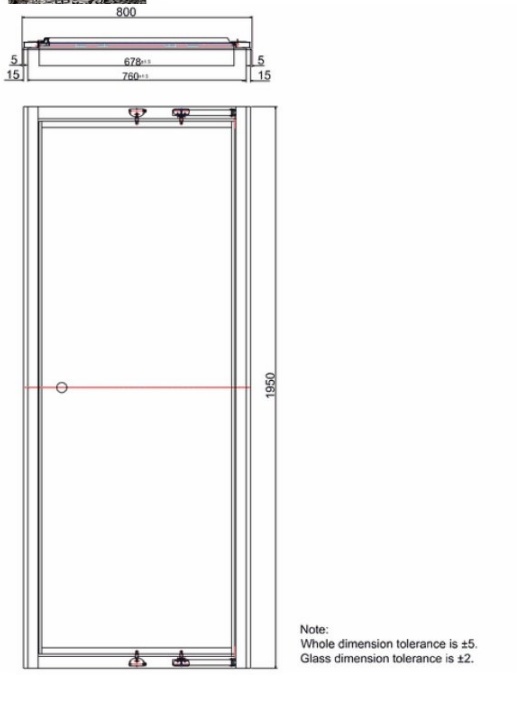 Дверь в нишу Burlington Infold 800mm- фото5