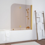 Шторка для ванны Vegas Glass E2V золотой профиль- фото4