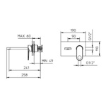 Palazzani Wild внешняя панель для встроенного смеситель для раковины- фото2