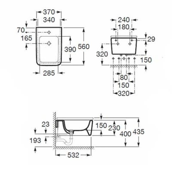   Roca Inspira Square 37x56, A357535000