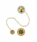 Слив-перелив для ванны Burlington с гибкой подводкой [W3 GOL], цвет Золото- фото