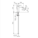 Palazzani Digit смеситель для биде, золото- фото2
