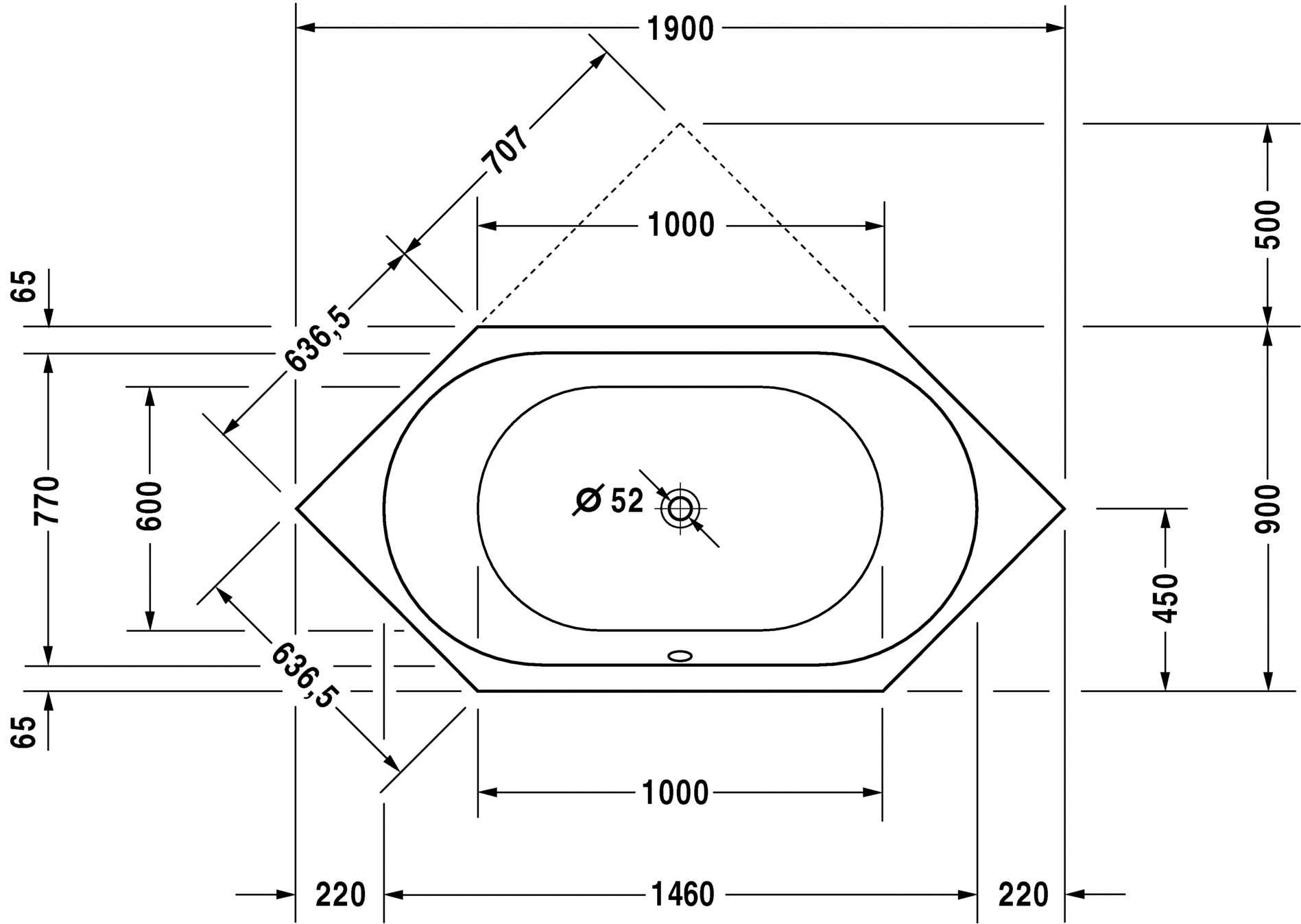   Duravit D-Code 700138 190x90