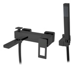 Смеситель для ванны настенный Boheme Q 143-В черный мат- фото