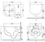 Cielo Era Унитаз подвесной 36,5x52xh42см, безободковый, цвет: Basalto- фото3