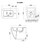 Биде напольное приставное Cielo Shui SHBI- фото3