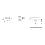 AZZURRA ELEGANCE раковина накладная 70х42см с 1 отв. под смеситель, цвет белый- фото2