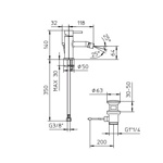 Palazzani Mimo смеситель для биде с донным клапаном хром- фото3