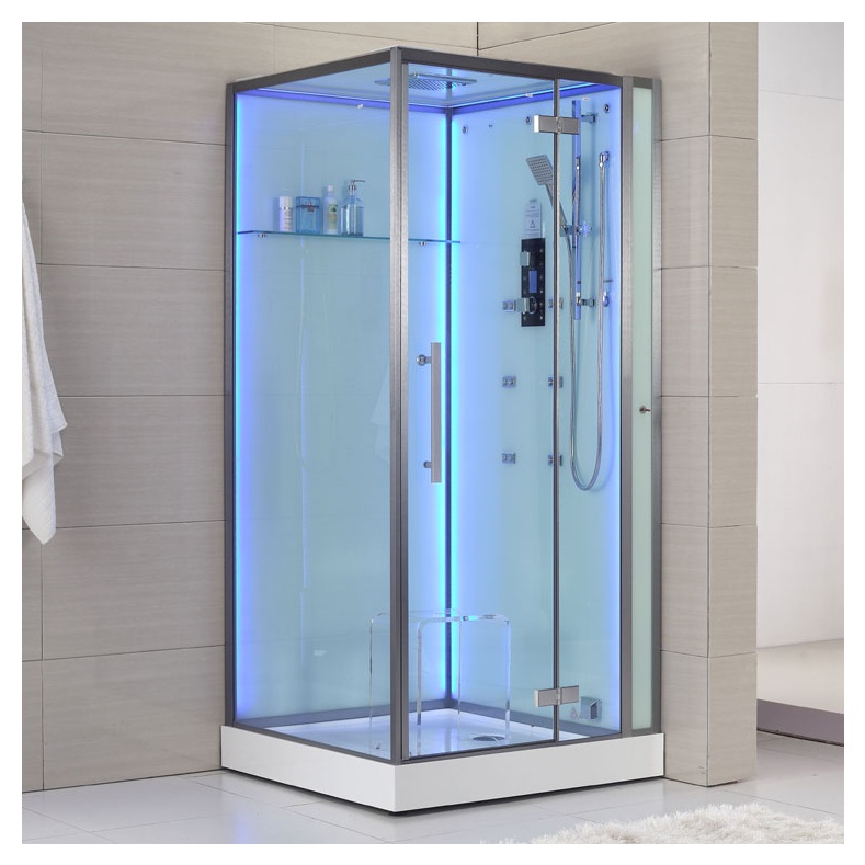 Гидромассажная  кабина Eago DZ989-1F12  (1000х1000х2235мм) ПРАВАЯ- фото