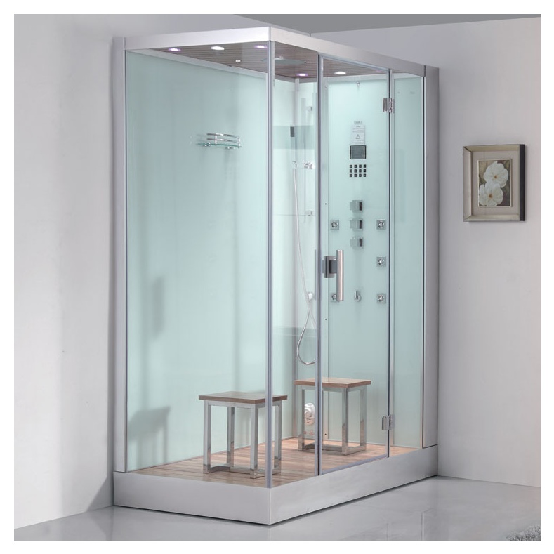 Гидромассажная  кабина EAGO DZ961F8 150х90 правая  БЕЛОЕ СТЕКЛО- фото