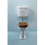 Унитаз Sanitan VICTORIAN с низким бачком 430x750 мм и крышкой. Старый английский белый- фото2