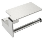 Boheme Держатель туал.бумаги с полкой Q, NikelBrush- фото