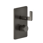 Gessi Inciso- Термостатический смеситель, на три позиции, Цвет: Черный матовый- фото