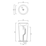 Раковина отдельностоящая Cielo Fluid FLFREEC- фото2