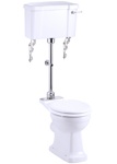 Унитаз на средней трубе Burlington P5+C1+T33 CHR с уголками- фото
