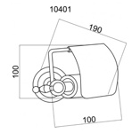 Бумагодержатель закрытый Boheme Brilliante 10430- фото2
