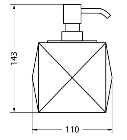 Дозатор настольный Burlington A21C хрусталь- фото2