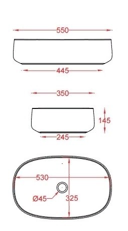 ArtCeram COGNAC Раковина накладная , 55х35 см, без отв под смеситель, без слив-перелива, цвет белый- фото2