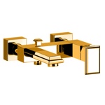 Gessi Eleganza Смеситель однорычажный для ванны с автоматическим переключателем ванна/душ, цвет: золото- фото