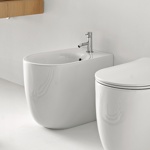 Kerasan Nolita Биде напольное с 1 отв. под смеситель 55х35 см, с креплениями WB5N, цвет белый глянцевый- фото