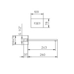 Palazzani Излив для ванны, 260 мм- фото2