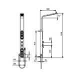 Palazzani Душевая система Gosh с термостатическим смесителем- фото4