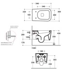 Унитаз подвесной 54x36 Globo Stone SSSN2.BI - фото2