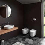 Kerasan Nolita Биде подвесное с 1 отв. под смеситель 55х35 см, с креплениями WB9N., цвет белый матовый- фото2