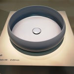 BETTECraft Раковина-чаша на столешницу круглая , 45х45х12 cм, без отв. под смеситель и перелива, цвет blue satin- фото