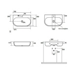 Kerasan Nolita Раковина подвесная/накладная 70х45 см, с 1 отв под смеситель, цвет черный матовый- фото2