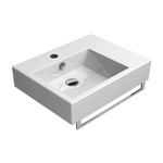 GSI Kube Раковина подвесная 60x47 с 1 отв под смеситель, чаша слева цвет белый- фото