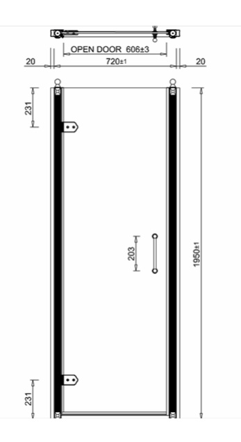 Дверь в нишу Burlington Дверь на петлях 76cм- фото2