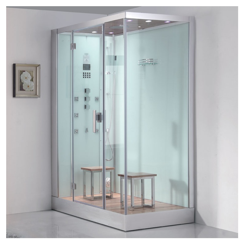 Гидромассажная  кабина EAGO DZ961F8 150х90 левая  БЕЛОЕ СТЕКЛО- фото