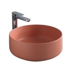 ArtCeram COGNAC Раковина накладная , 42 см, без отв под смеситель, без слив-перелива, цвет rosso corallo- фото
