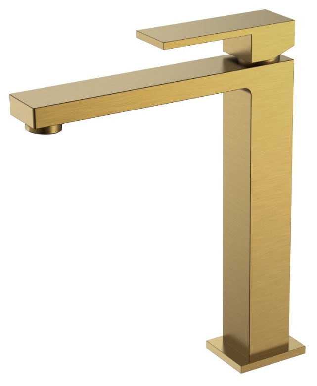 Смеситель для умывальника высокий Boheme Qubic Bronze 472-BR- фото