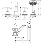Смеситель для ванны Axor Citterio   - фото2
