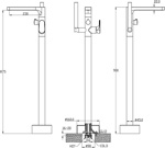 Смеситель напольный Boheme Spectre 459-CR- фото2