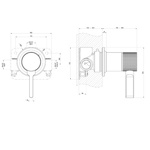 Gessi Inciso- Встраиваемый однорычажный смеситель, на 1/2