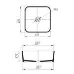 Раковина из камня Radostone Riccarda 405х405x135 мм белая матовая- фото3