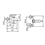 Palazzani Palace cмеситель для ванны и душа хром- фото3