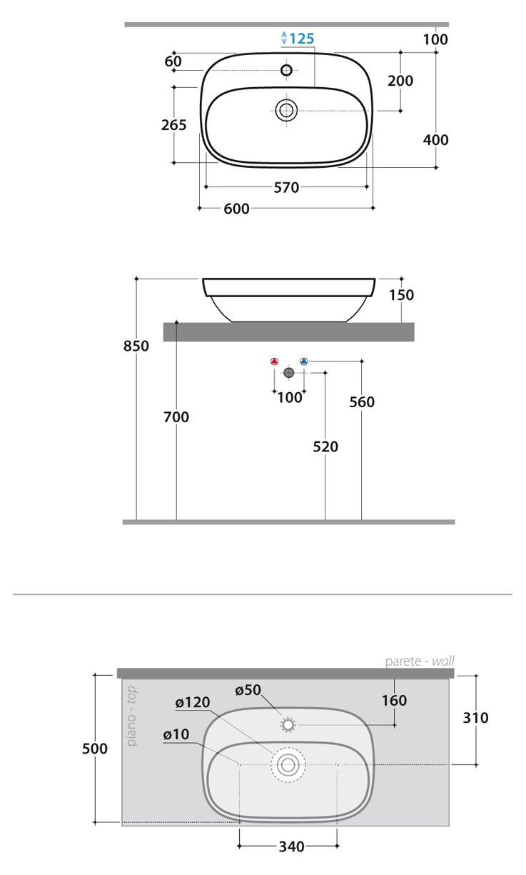   60x40 Globo Genesis GE041.BI 