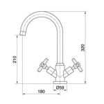 Смеситель кухонный Bugnatese Rodos 7351- фото2