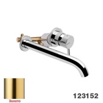 Palazzani Digit встроенный смеситель на раковину, излив 259 мм, золото- фото