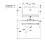Раковина подвесная 80x50 Globo Classic SCQ80.BI - фото2