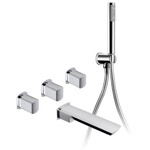 Palazzani Mis встроенный комплект для ванны с душевым гарнитуром, хром- фото