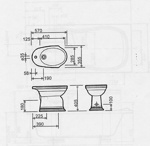 Биде напольное Elizabethan- фото3