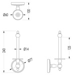 Devon DOROTHY держатель запасного туалетного рулона настенный, цвет: хром/белый- фото2
