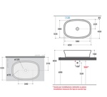 Раковина накладная 65x45 Globo Affetto AF067.BI- фото2