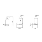 Boheme Диспенсер настенный NEW VENTURO, хром/черный- фото2